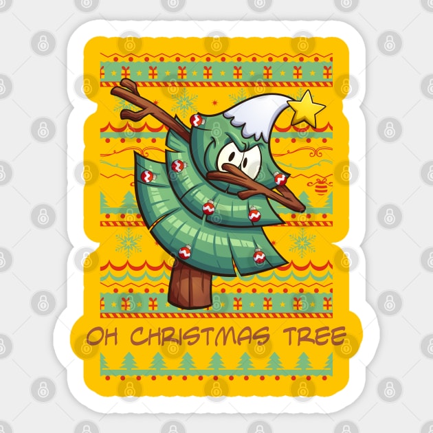 Dabbing Christmas Tree - Dab Dance Song Title 1 Sticker by EDDArt